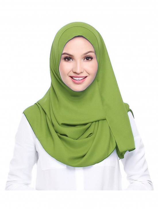 Solid Color Head Scarf/Hijab (6 Pcs Assorted Colors)